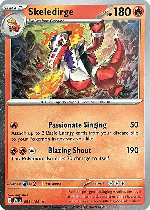 0038 Skeledirge - 038/198 (Cosmos Holo) Rare Miscellaneous Cards & Products