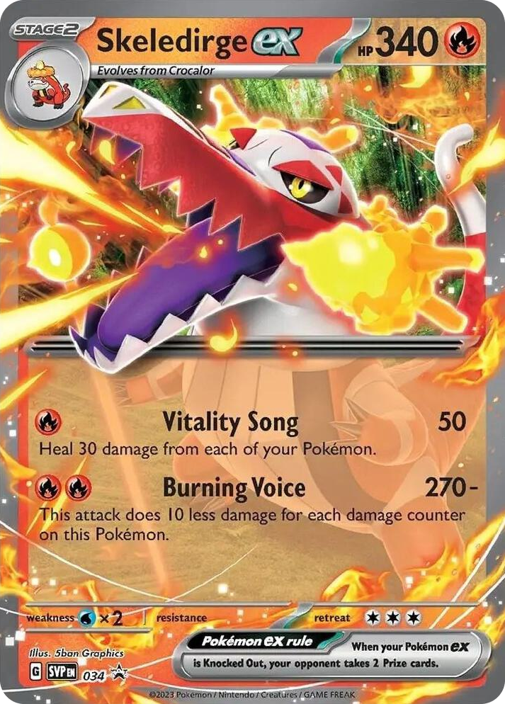 0034 Skeledirge ex - 034 Promo Scarlet & Violet Promo Cards