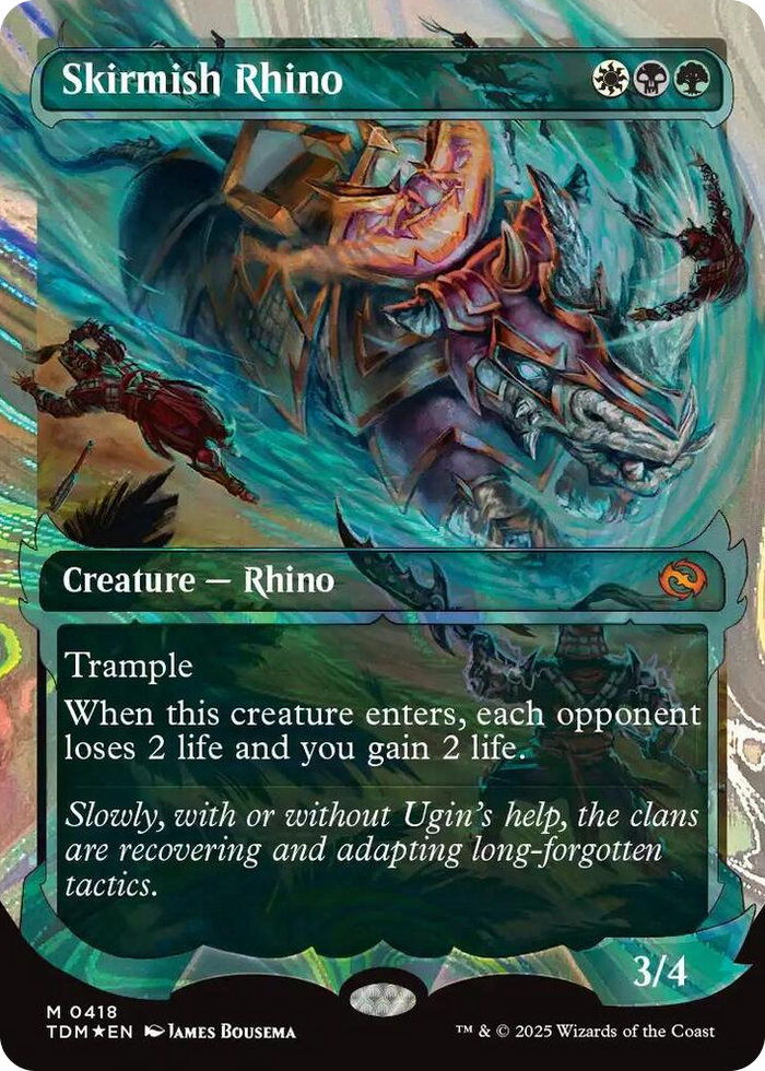Skirmish Rhino (Showcase) (Halo Foil) #418 M - Dragonstorm Pokemon card