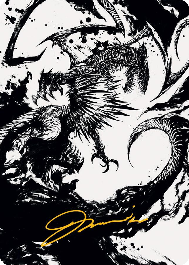 Skithiryx, the Blight Dragon Art Card (Gold-Stamped Signature) #71 S - Art Series: March of the Machine Pokemon card