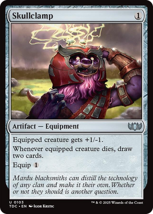 0103 Skullclamp U Commander: Tarkir: Dragonstorm
