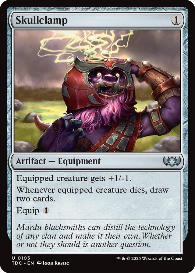 0103 Skullclamp U Commander: Tarkir: Dragonstorm
