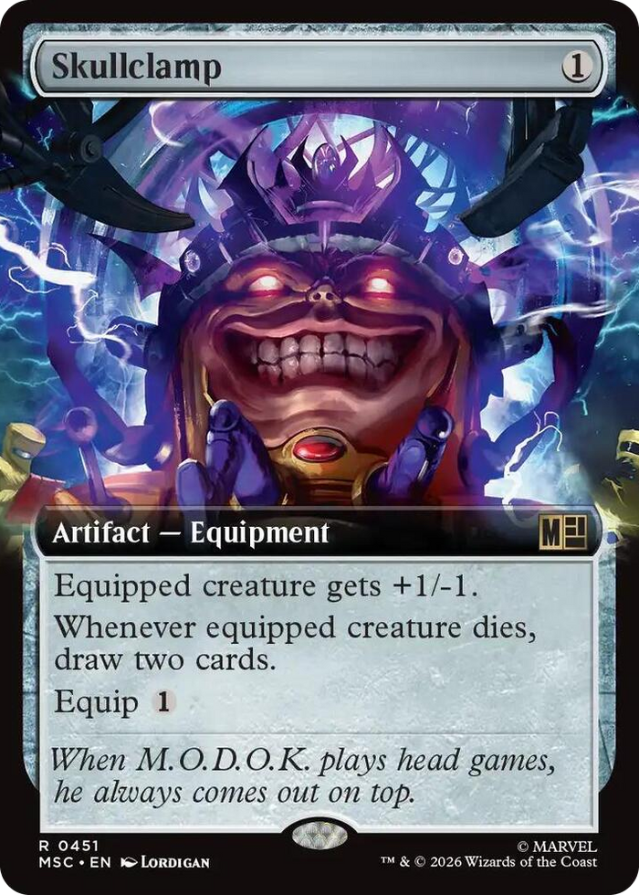 Skullclamp (Extended Art) #451 R - Commander: Marvel Super Heroes Pokemon card