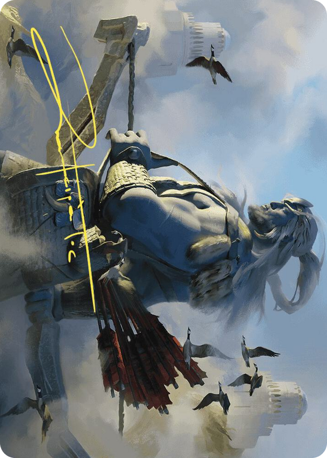 0027 Skybeast Tracker Art Card (Gold-Stamped Signature) S Art Series: Wilds of Eldraine