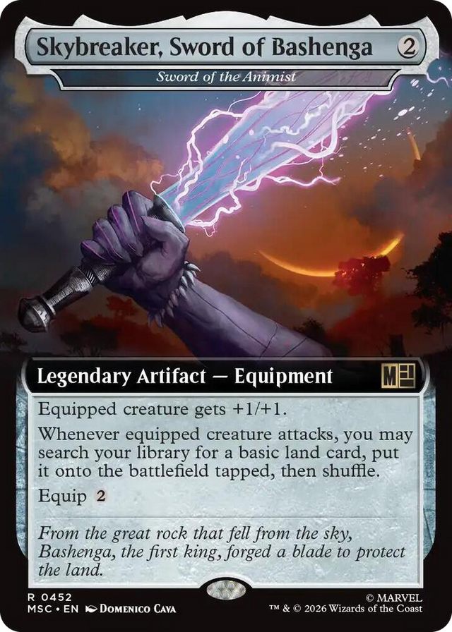 0452 Skybreaker, Sword of Bashenga - Sword of the Animist (Extended Art) R Commander: Marvel Super Heroes