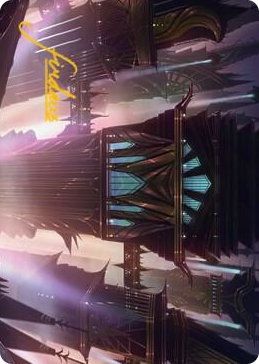 0037 Skybridge Towers Art Card (Gold-Stamped Signature) S Art Series: Streets of New Capenna