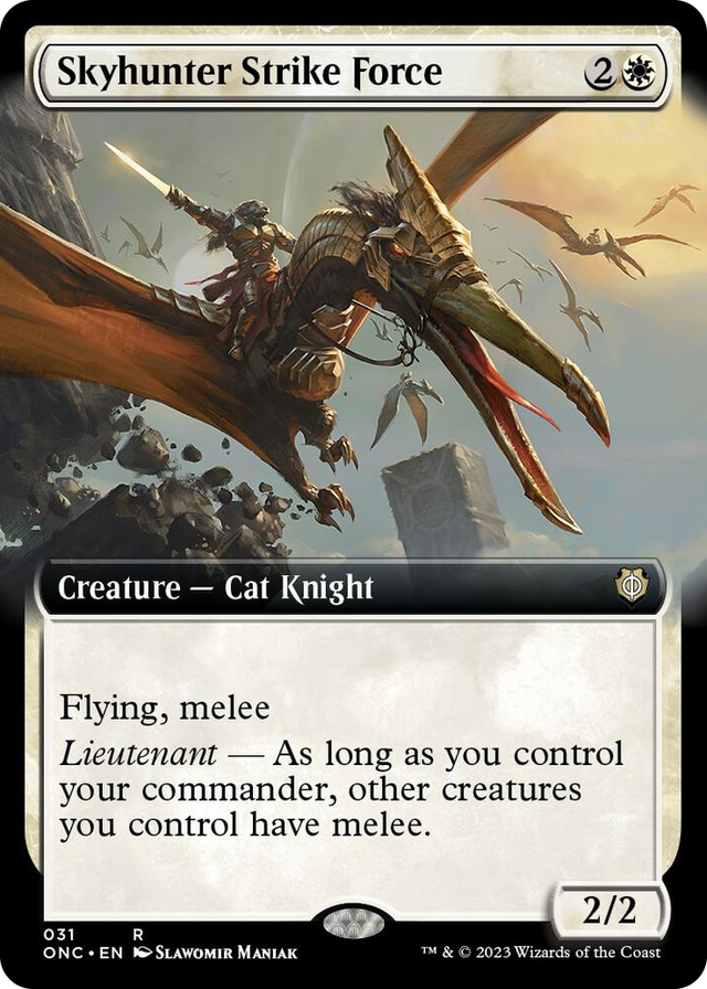 0031 Skyhunter Strike Force (Extended Art) R Commander: Phyrexia: All Will Be One