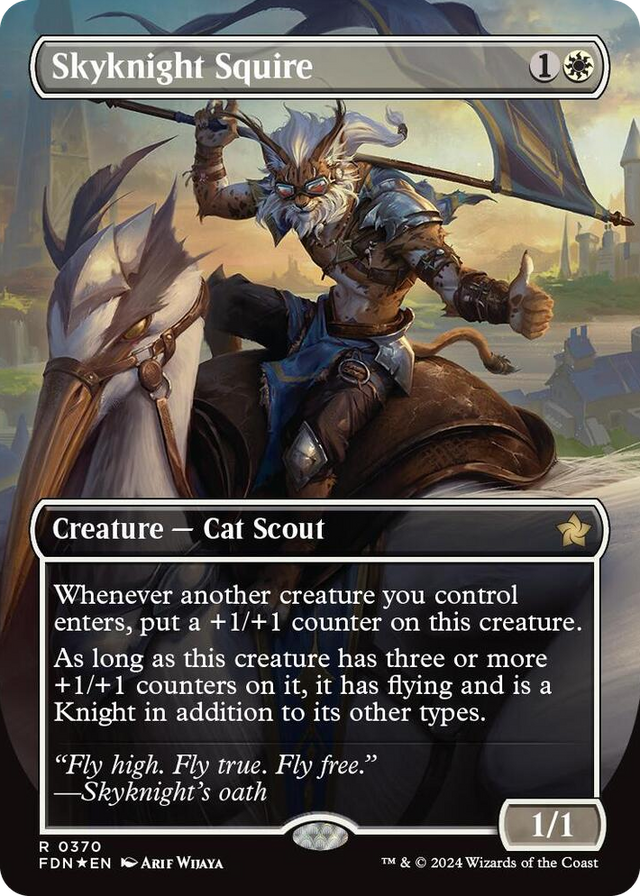 0370 Skyknight Squire (Borderless) (Mana Foil) R Foundations