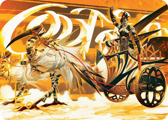 0035 Skyseer's Chariot Art Card (Gold-Stamped Signature) S Art Series: Aetherdrift