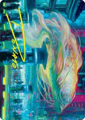 0003 Skyswimmer Koi Art Card (Gold-Stamped Signature) S Art Series: Kamigawa: Neon Dynasty