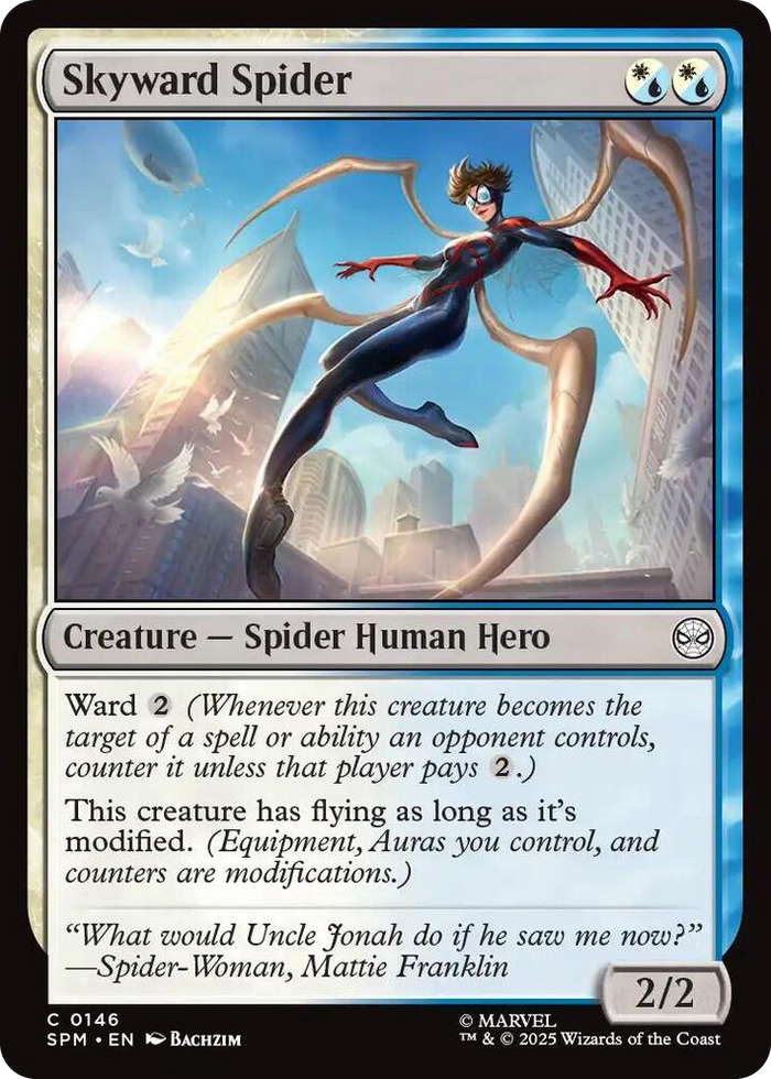 Skyward Spider #146 C - Marvel's Spider-Man Pokemon card