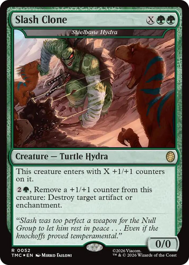 0052 Slash Clone - Steelbane Hydra (Surge Foil) R Commander: Teenage Mutant Ninja Turtles