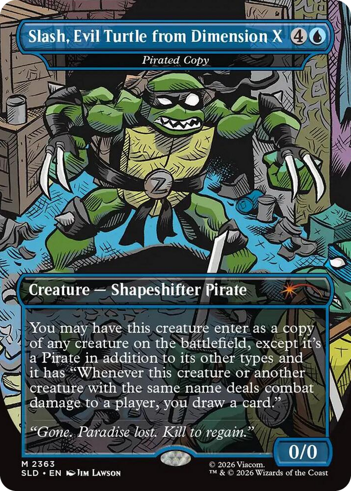 Slash, Evil Turtle from Dimension X - Pirated Copy #2363 M - Secret Lair Drop Series Pokemon card