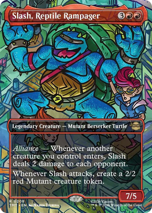 0208 Slash, Reptile Rampager (Borderless) R Teenage Mutant Ninja Turtles