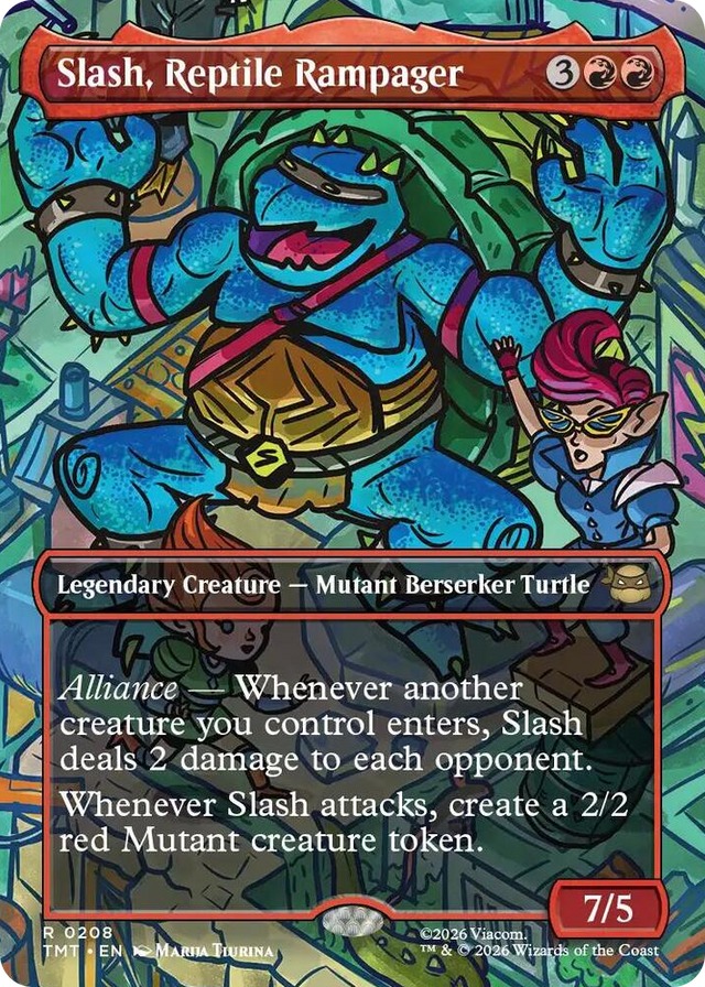 0208 Slash, Reptile Rampager (Borderless) R Teenage Mutant Ninja Turtles
