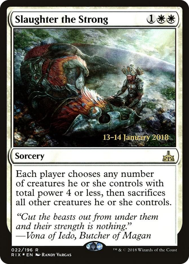 0022 Slaughter the Strong R Prerelease Cards