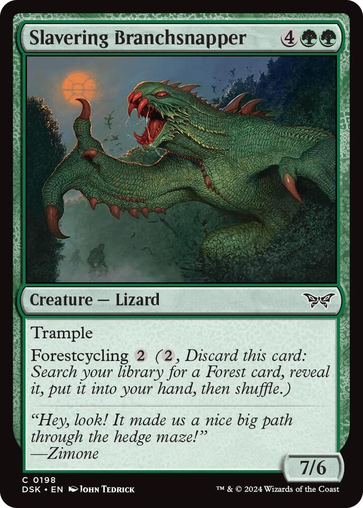 0198 Slavering Branchsnapper C Duskmourn: House of Horror