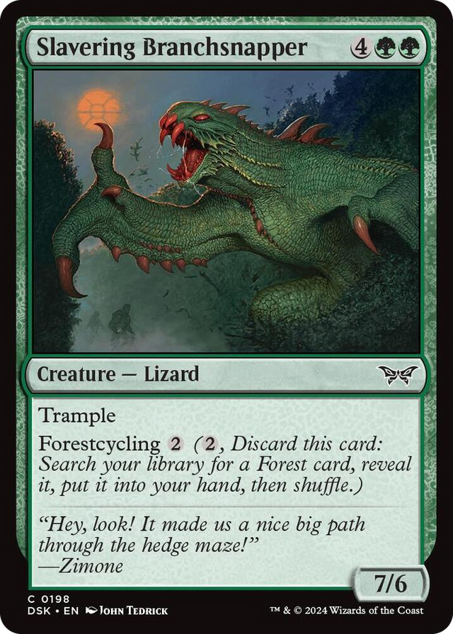 0198 Slavering Branchsnapper C Duskmourn: House of Horror