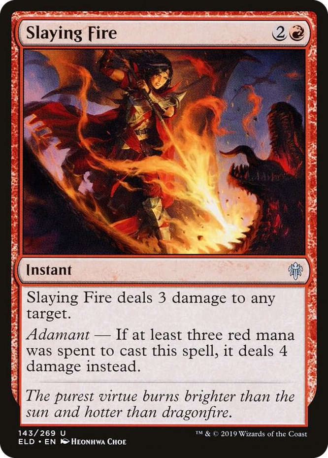0143 Slaying Fire U Throne of Eldraine