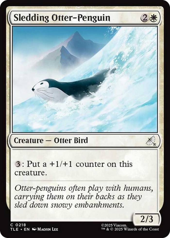 Sledding Otter-Penguin (0218) #218 C - The Last Airbender: Eternal-Legal Pokemon card
