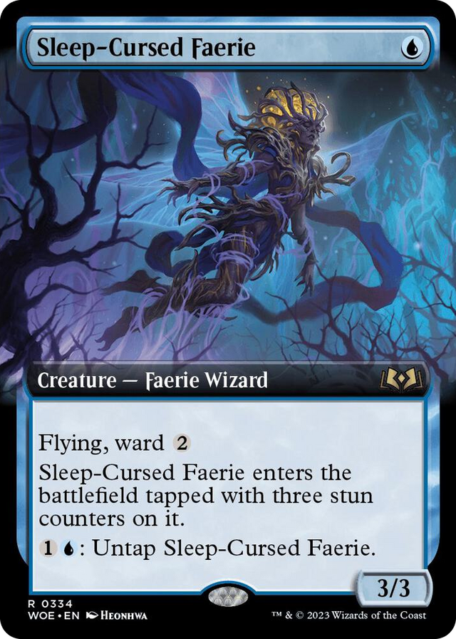 0334 Sleep-Cursed Faerie (Extended Art) R Wilds of Eldraine