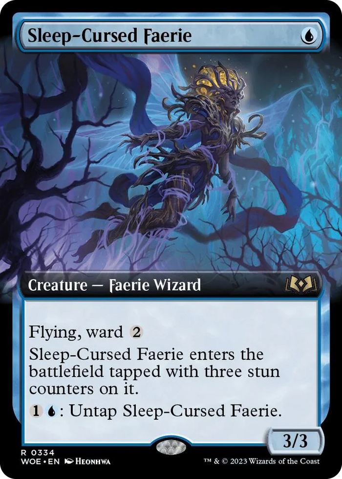0334 Sleep-Cursed Faerie (Extended Art) R Wilds of Eldraine