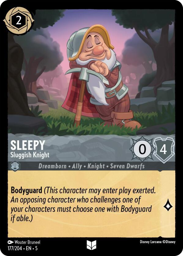 0177 Sleepy - Sluggish Knight Uncommon Shimmering Skies