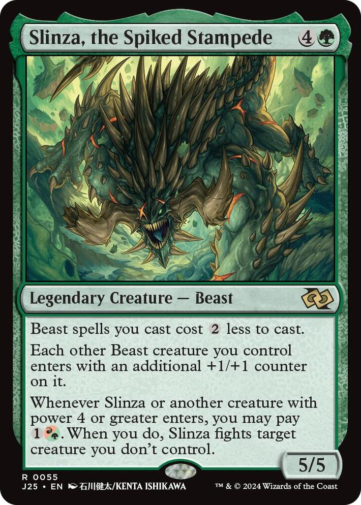 0055 Slinza, the Spiked Stampede (Anime) R Foundations Jumpstart