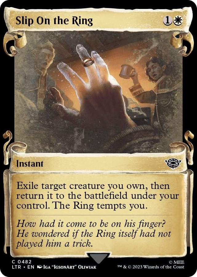 Slip on the Ring (Showcase Scrolls) #482 C - Universes Beyond: The Lord of the Rings: Tales of Middle-earth Pokemon card