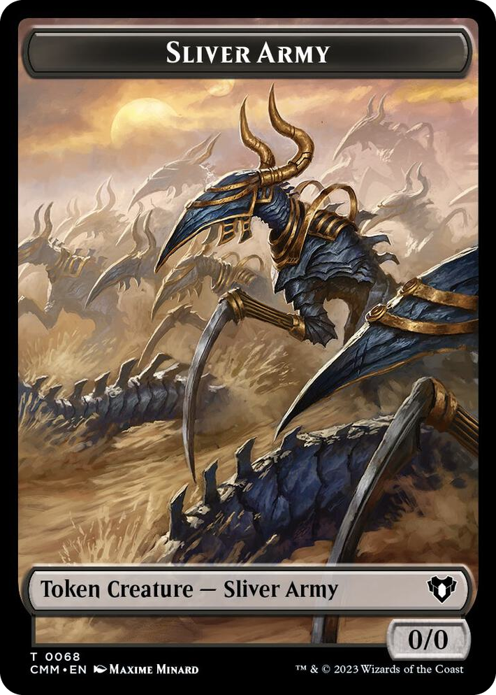 0068 Sliver Army // Sliver Double-Sided Token T Commander Masters