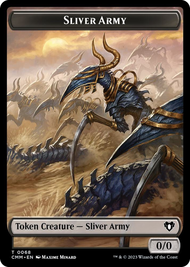 0068 Sliver Army // Sliver Double-Sided Token T Commander Masters