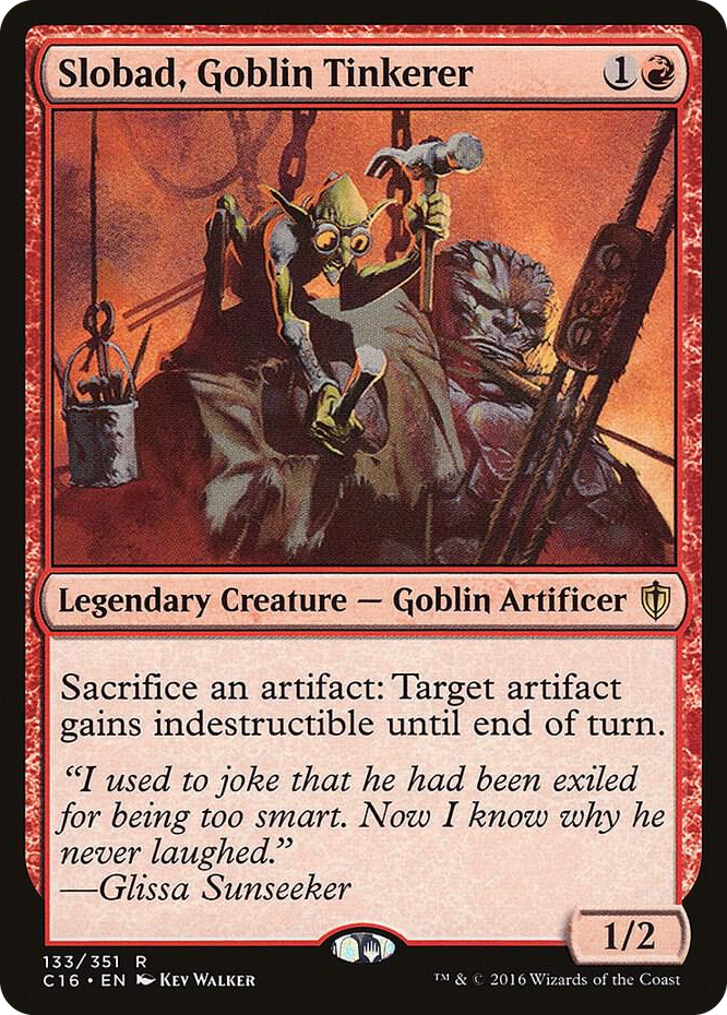 Slobad, Goblin Tinkerer #133 R - Commander 2016 Pokemon card