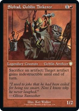 0118 Slobad, Goblin Tinkerer (Retro Frame) R Commander: The Brothers' War