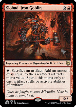 0149 Slobad, Iron Goblin R Promo Pack: Phyrexia: All Will Be One