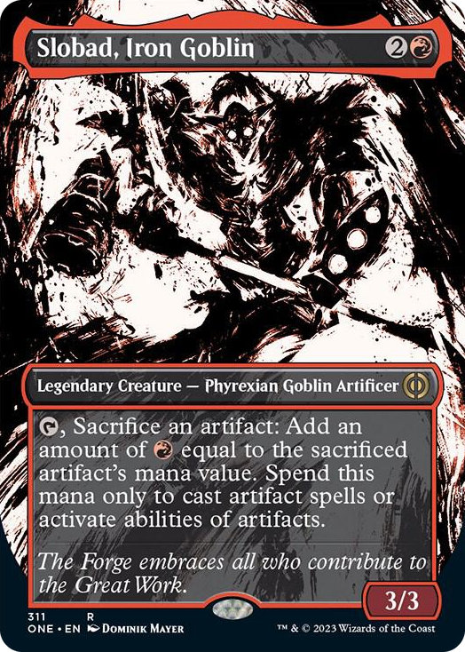 Slobad, Iron Goblin (Showcase) #311 R - Phyrexia: All Will Be One Pokemon card