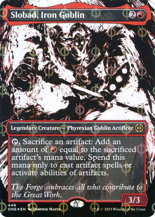 0448 Slobad, Iron Goblin (Showcase) (Step-and-Compleat Foil) R Phyrexia: All Will Be One