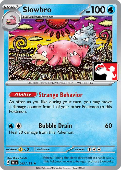 0043 Slowbro Rare Prize Pack Series Cards