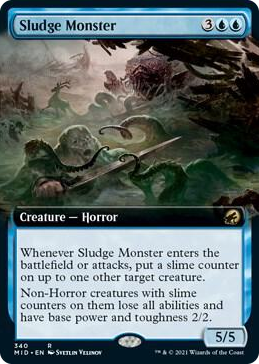 0340 Sludge Monster (Extended Art) R Innistrad: Midnight Hunt