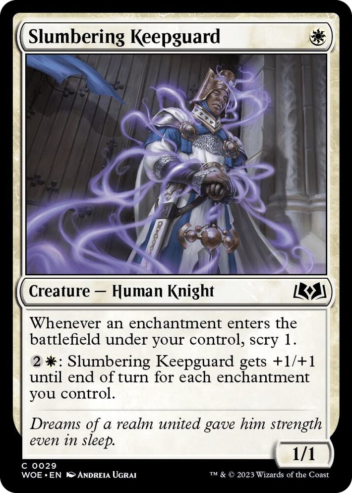 0029 Slumbering Keepguard C Wilds of Eldraine