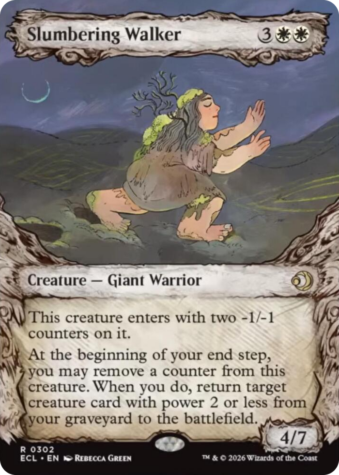 Slumbering Walker (Showcase) #302 R - Lorwyn Eclipsed Pokemon card