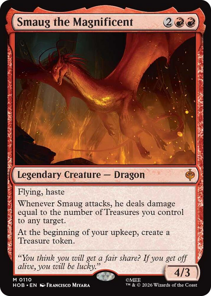 Smaug the Magnificent #110 M - The Hobbit Pokemon card