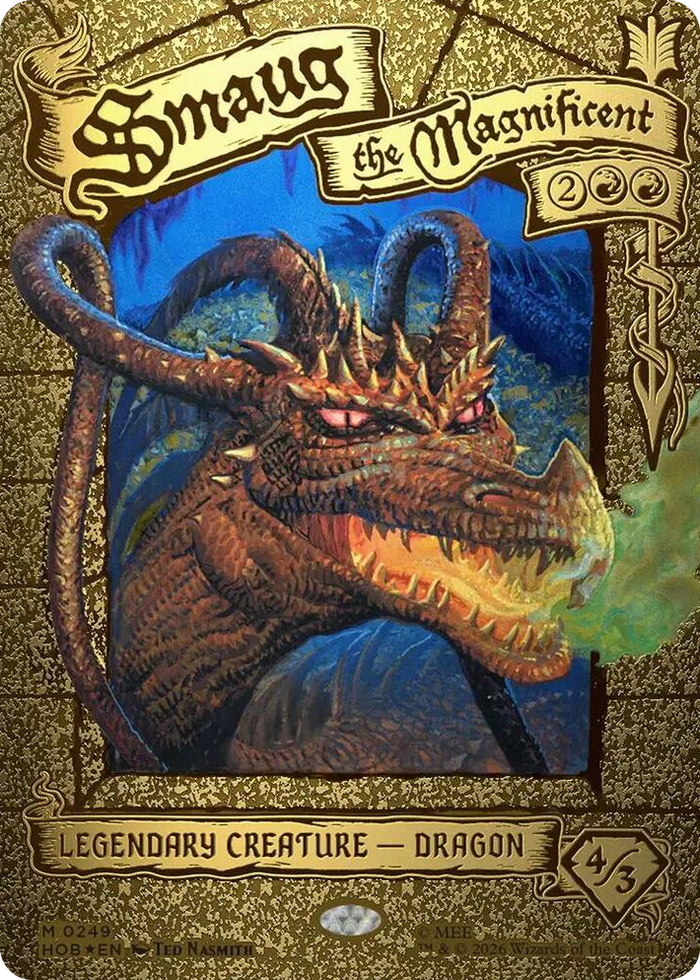 Smaug the Magnificent (Borderless) #249 M - The Hobbit Pokemon card