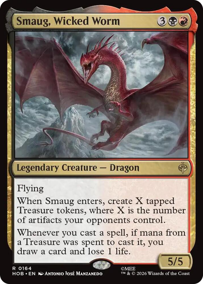 Smaug, Wicked Worm #164 R - The Hobbit Pokemon card