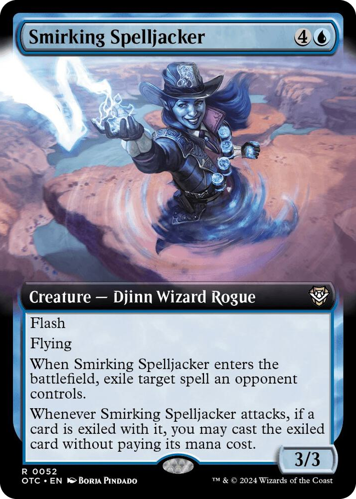 0052 Smirking Spelljacker (Extended Art) R Commander: Outlaws of Thunder Junction