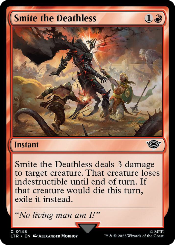 Smite the Deathless #148 C - Universes Beyond: The Lord of the Rings: Tales of Middle-earth Pokemon card
