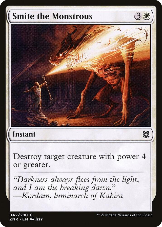 0042 Smite the Monstrous C Zendikar Rising