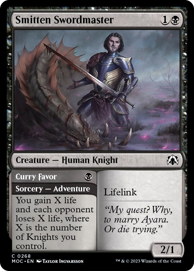 Smitten Swordmaster #268 C - Commander: March of the Machine Pokemon card