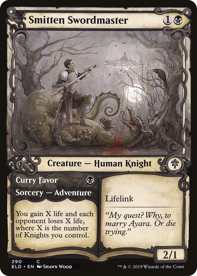 0290 Smitten Swordmaster (Showcase) C Throne of Eldraine