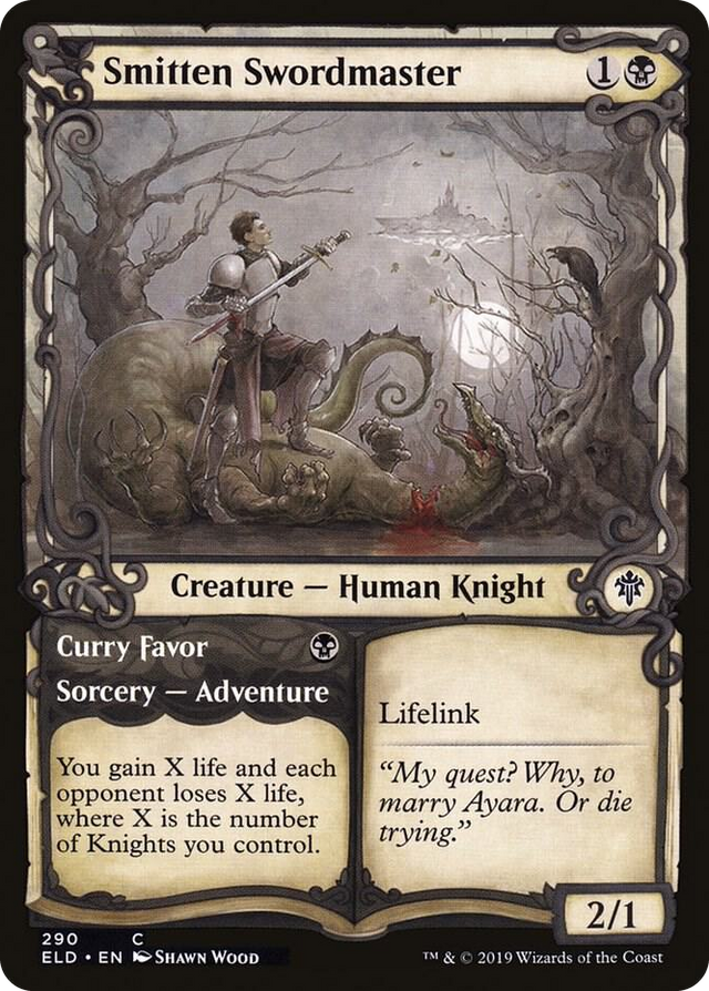 0290 Smitten Swordmaster (Showcase) C Throne of Eldraine