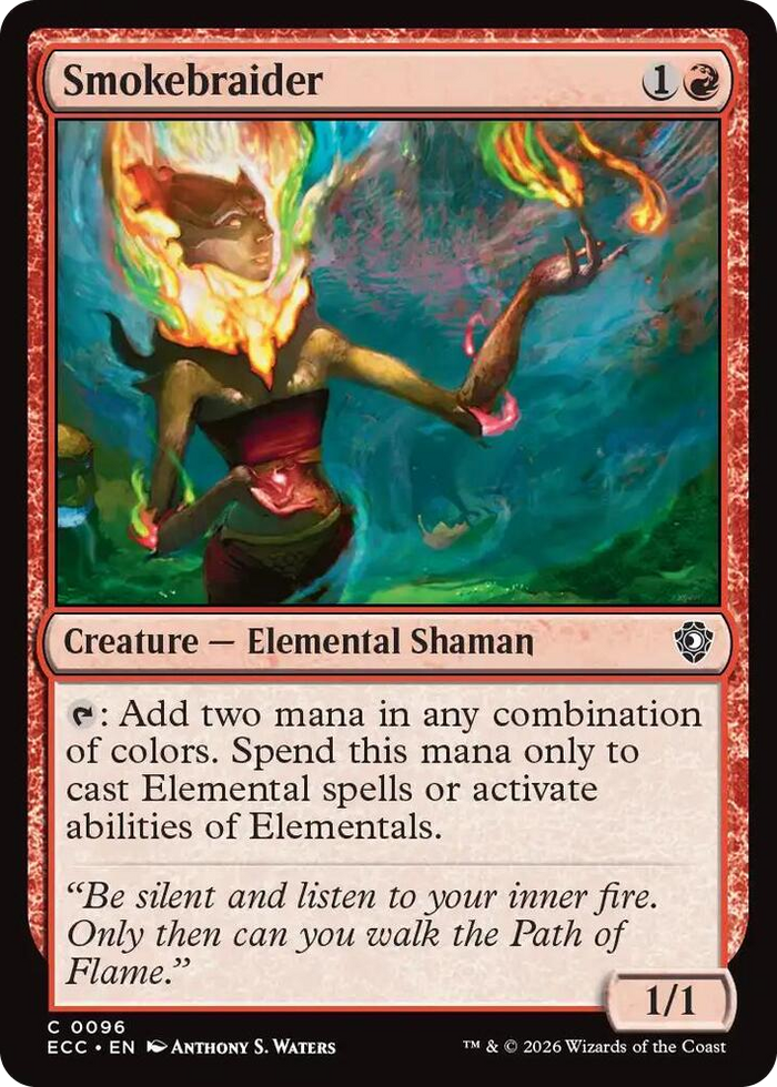 Smokebraider #96 C - Commander: Lorwyn Eclipsed Pokemon card